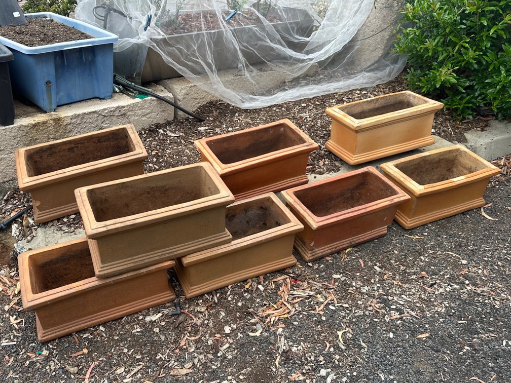 8 x CLAY POTS