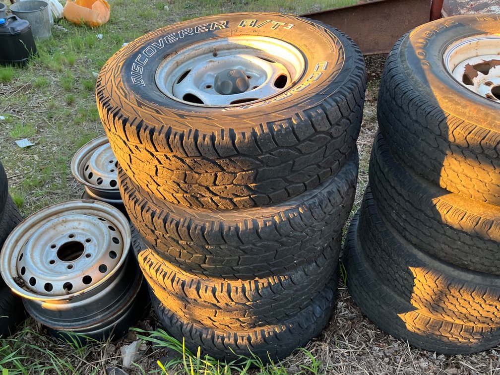 4 X STEEL RIMS & 4WD TYRES