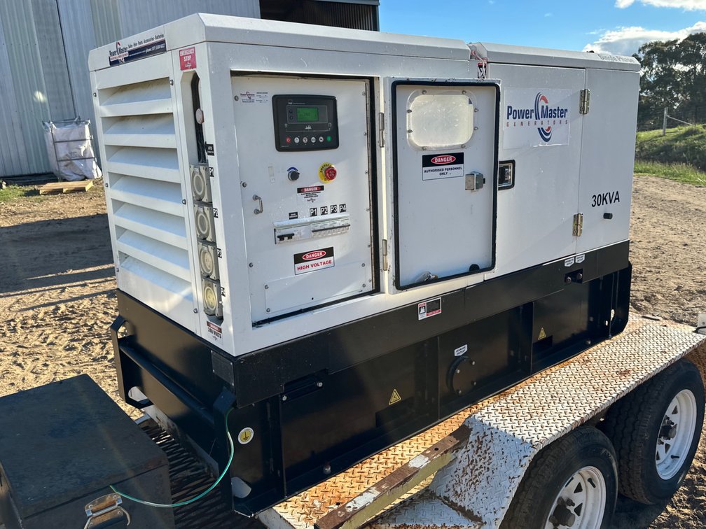 2023 POWER MASTER 30KVA SILENCED DIESEL GENERATOR WITH ATS CONNECTION