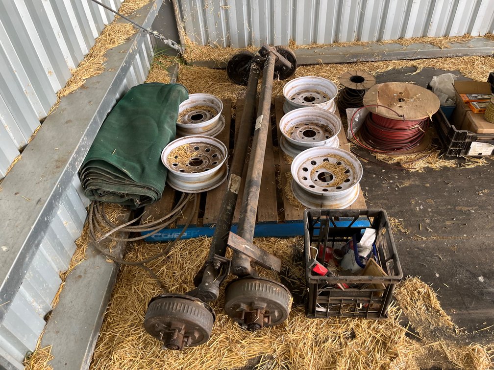 DURATORQUE AXLES, ELECTRIC BRAKES, RIMS & UNUSED TRAILER PARTS