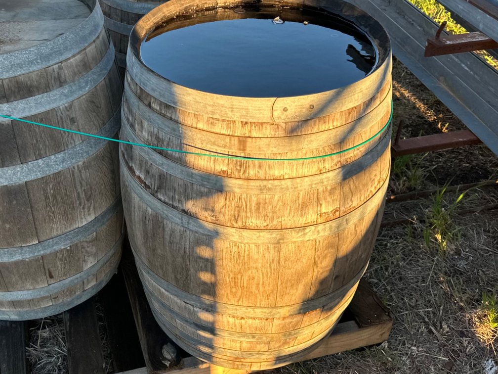 1 x VINTAGE WOODEN WINE BARREL (SELLING #3 OF 4 BARRELS)