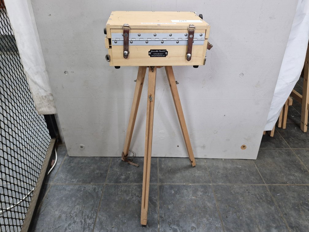 Wooden Tripod Artist Box Easel with Paints and Accessories