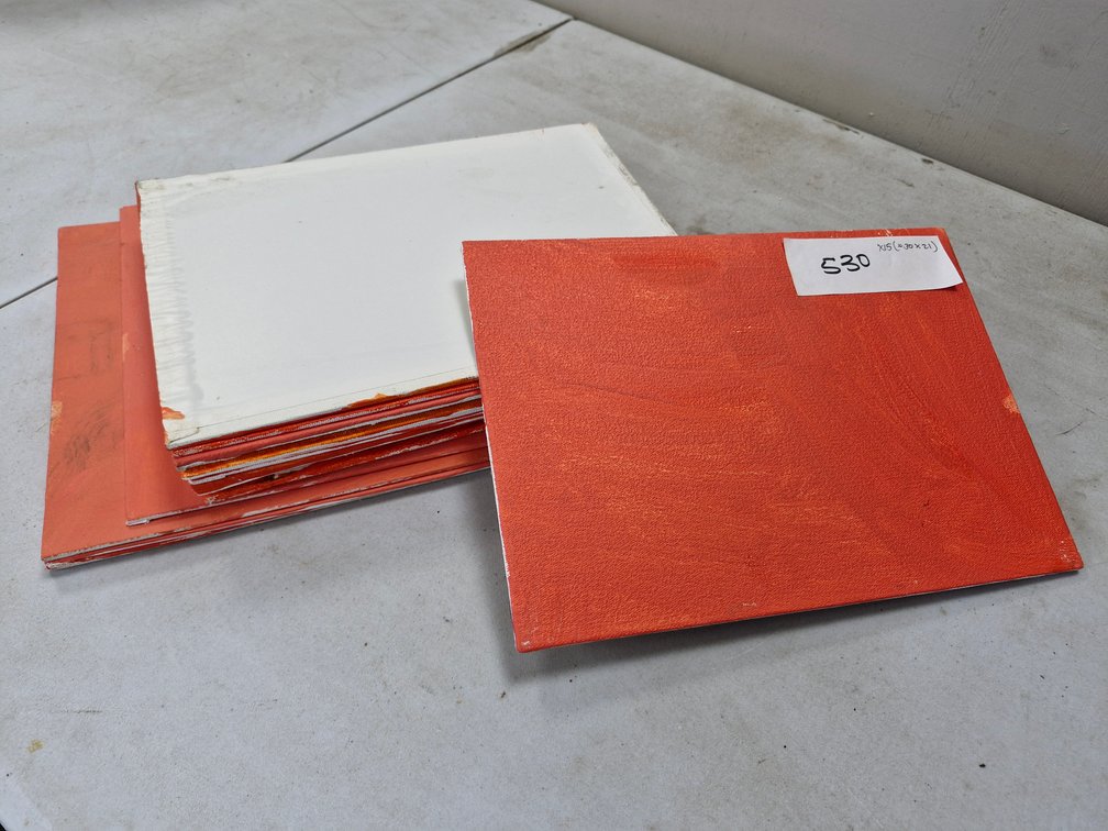 15 Assorted Artist Canvases / Panels – about 30 x 21 cm