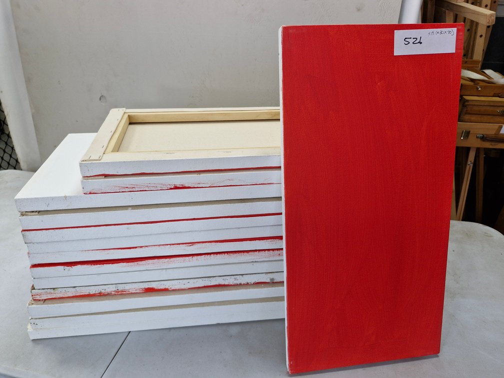 15 Assorted Artist Canvases / Panels – about 30 x 70 cm