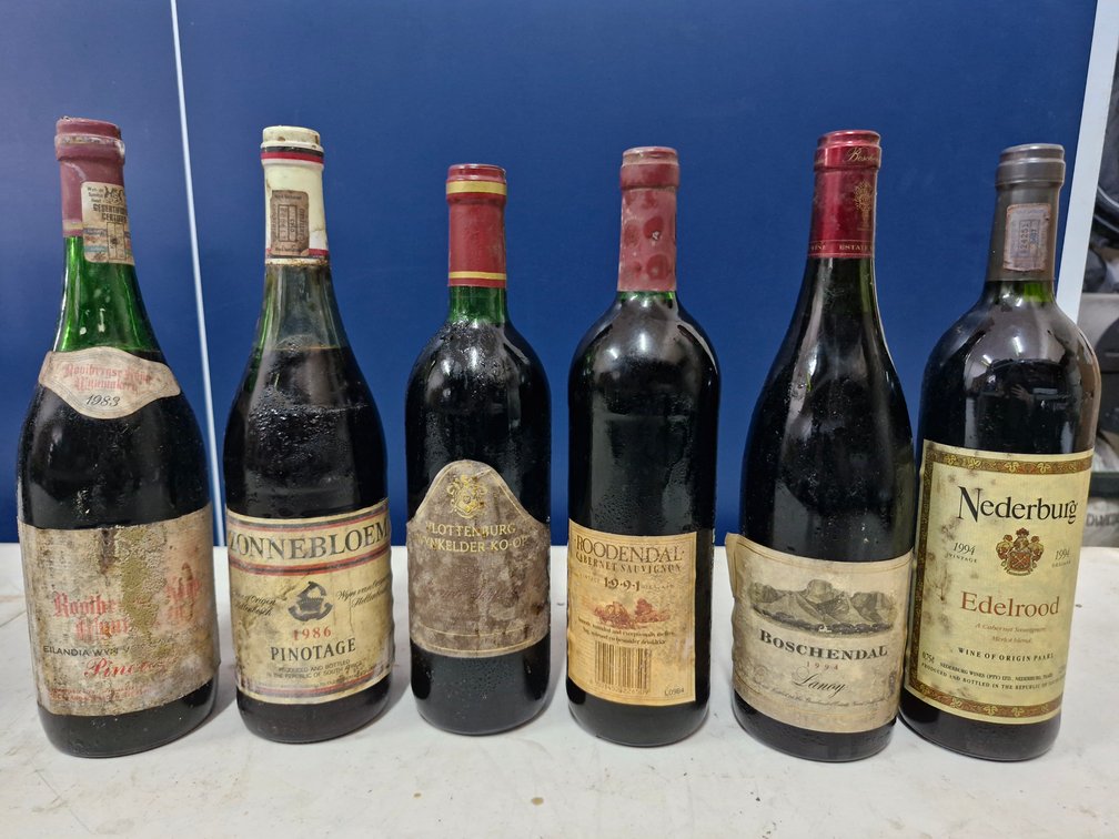 Six Mature South African Red Wines from 1983–1994