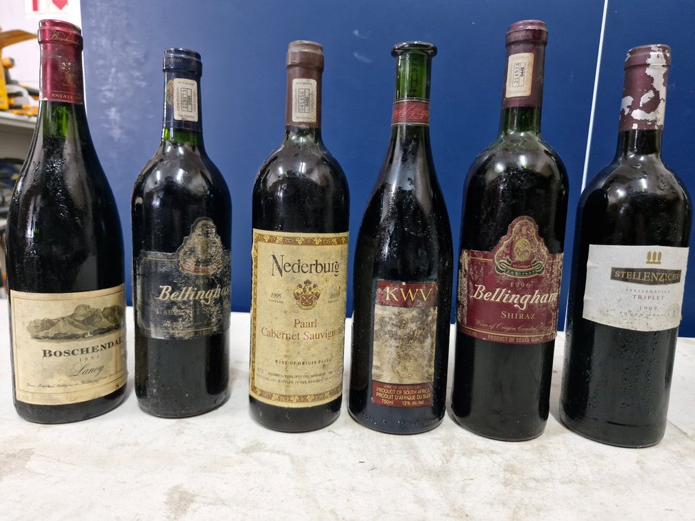 Six Mature South African Red Wines from 1994–1999