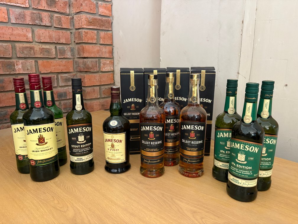 Jameson Irish Whiskey Collection – 12 Bottles – PREMIUM LOT