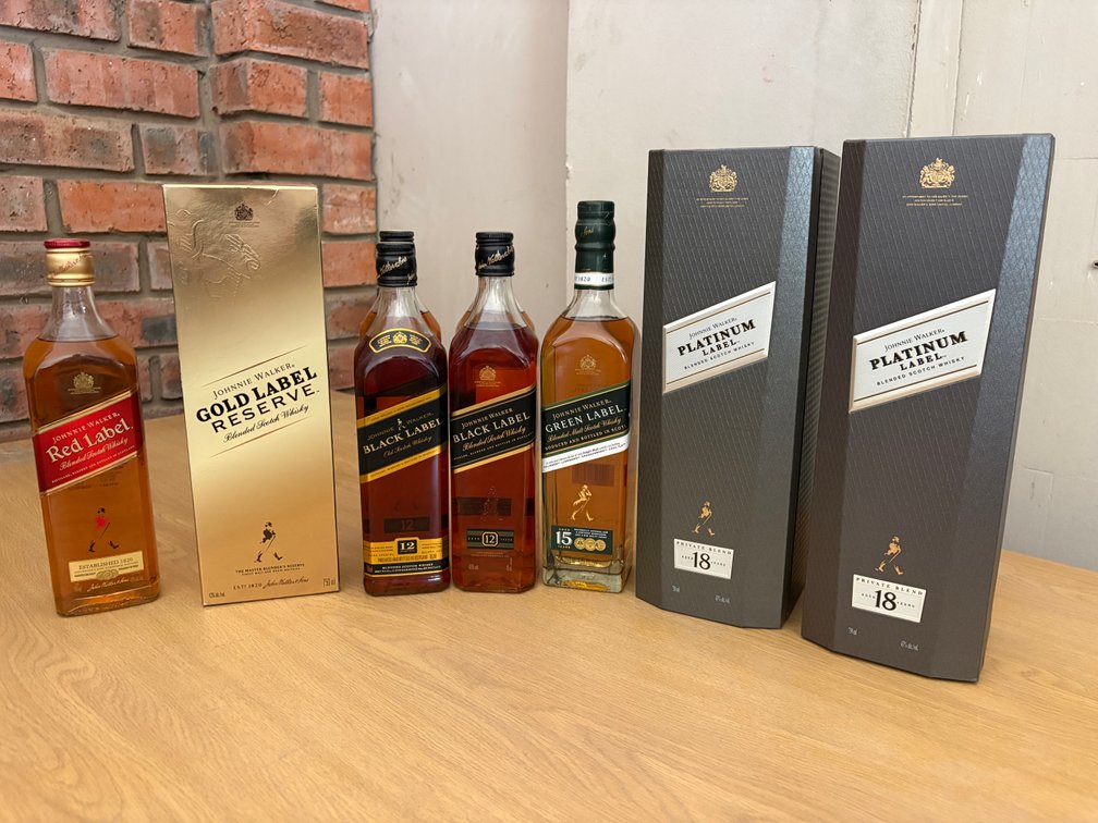 Johnnie Walker Scotch Whisky Collection – 7 Bottle Lot – PREMIUM LOT