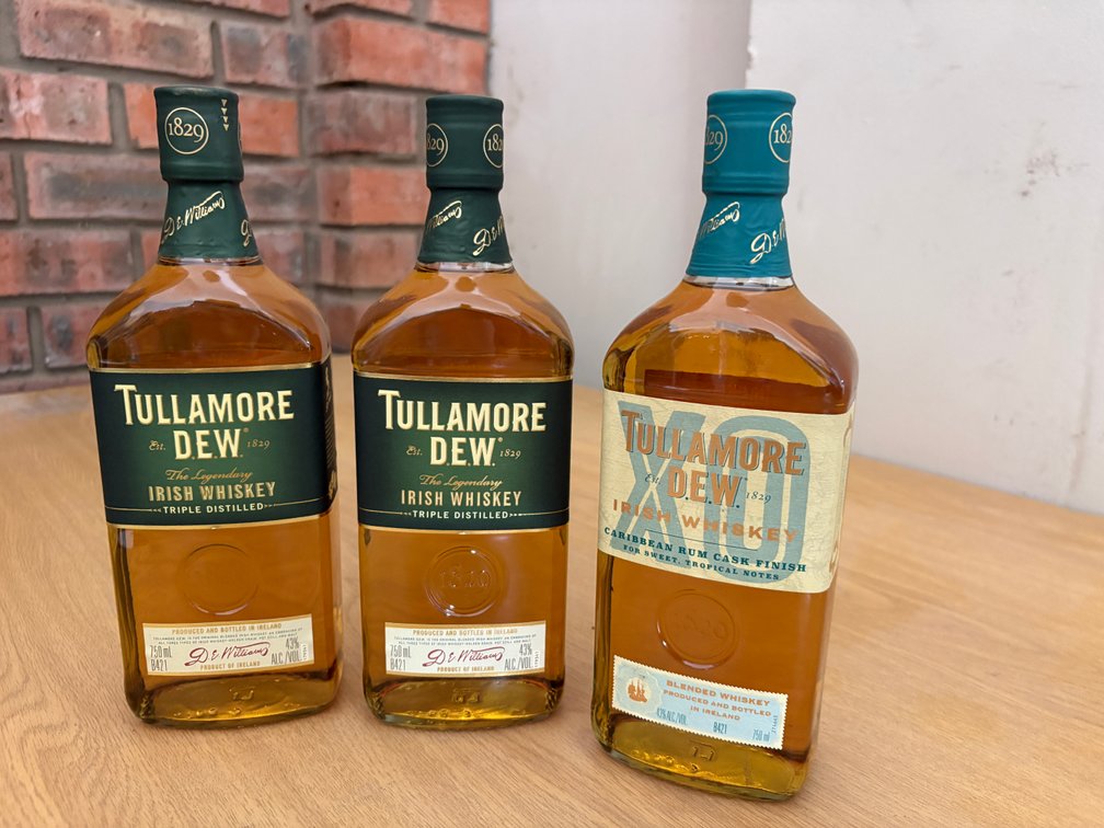 Tullamore D.E.W. Irish Whiskey Collection – 3 Bottle Lot