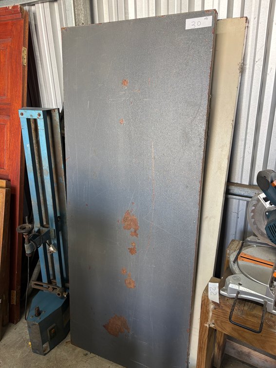 2 x Large Steel Trestle Tables