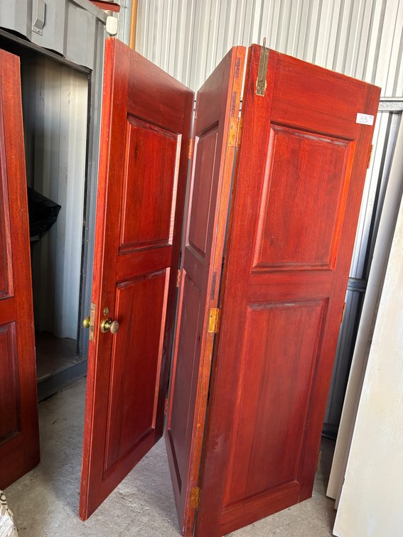 Two Solid Timber Panel Doors