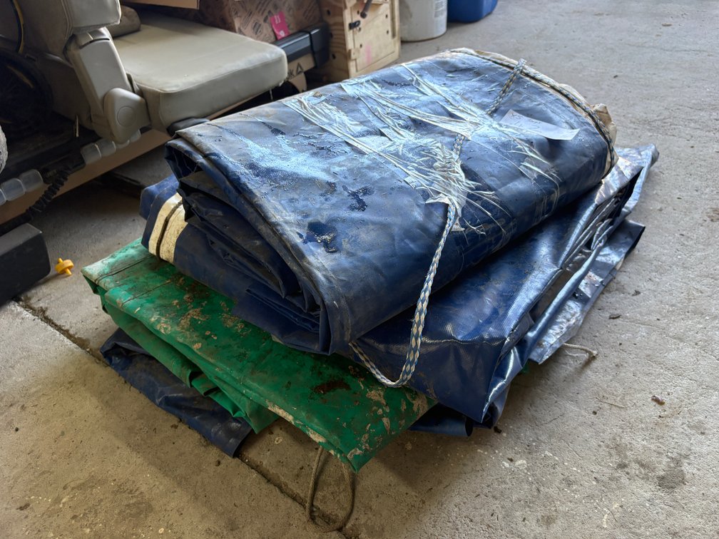 Five Heavy-Duty Tarpaulins