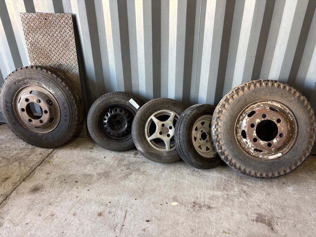 Five Assorted Wheels and Tyres