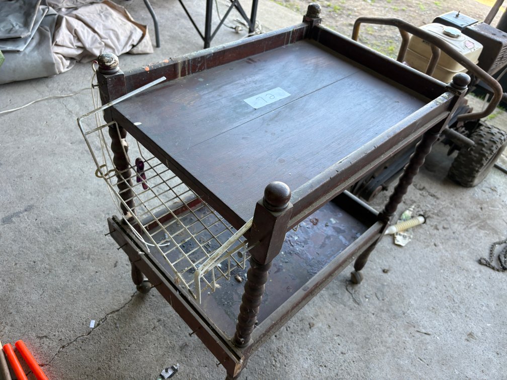 Two-Tier Timber Drinks Trolley