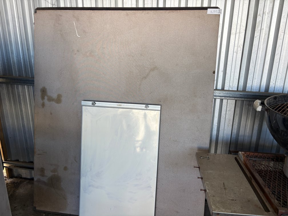 Two Large Display Panels / Whiteboards – Approx. 150 x 180 cm