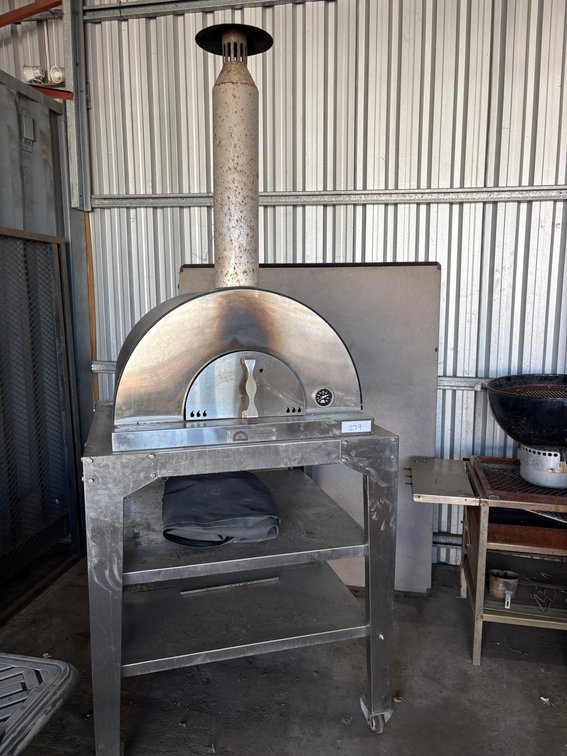 Mobile Wood-Fired Pizza Oven on Stainless-Steel Stand – PREMIUM LOT