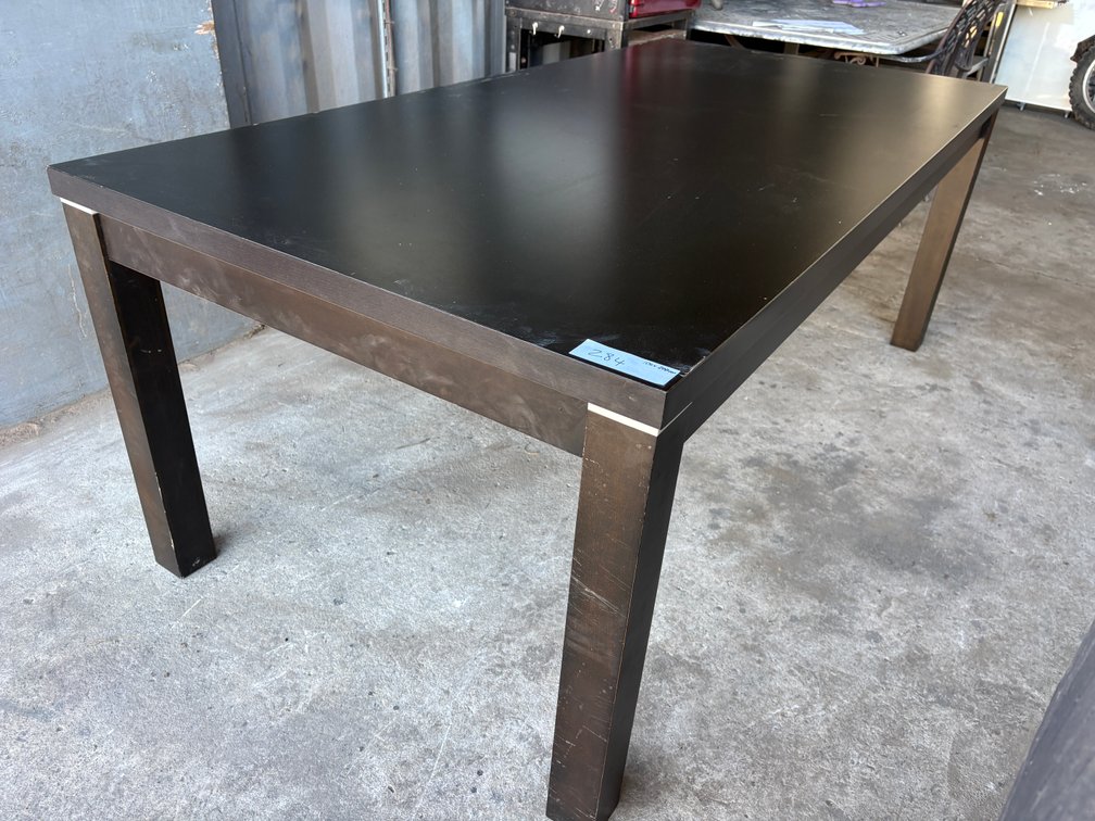 Large Black Dining or Boardroom Table – Approx. 200 x 100 cm
