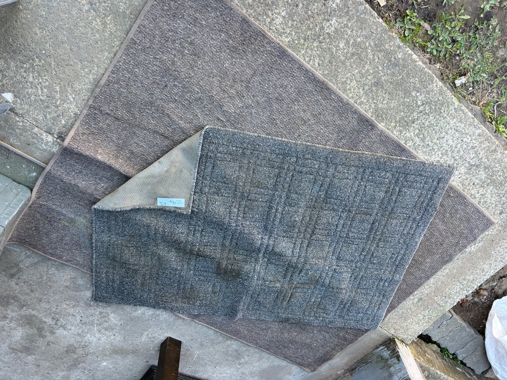 Two Grey Floor Rugs – Approx. 150 x 100/130 cm