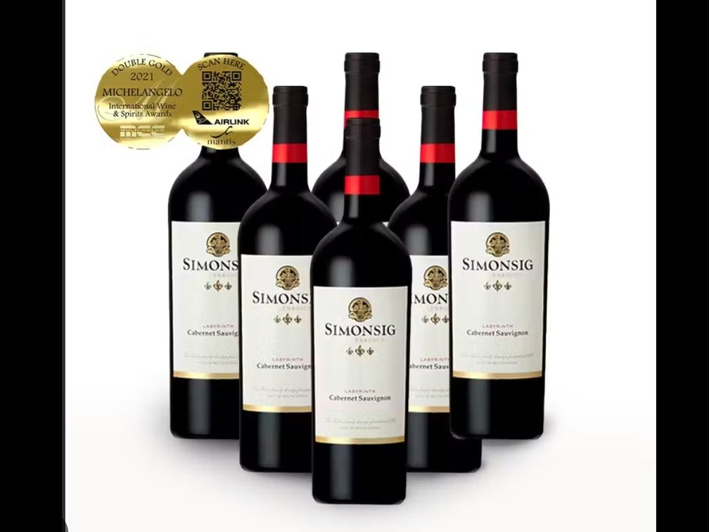 Four Simonsig Wine Cases – 21 Bottles – PREMIUM LOT