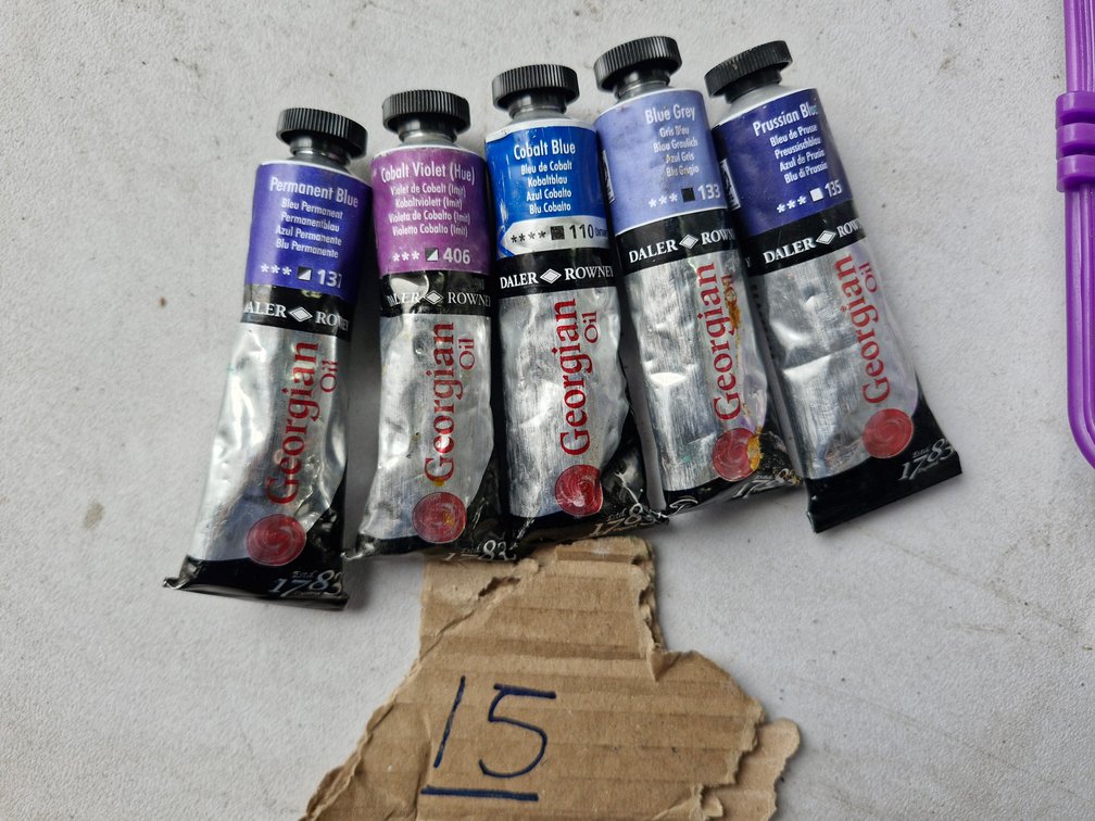 15 Daler-Rowney Georgian Violet and Blue Oil Colours – 38 ml