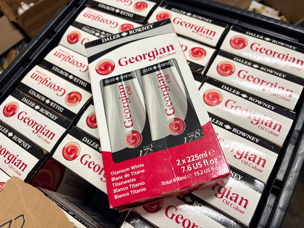 72 Boxed Double Packs of Daler-Rowney Georgian Titanium White – 2 × 225 ml
