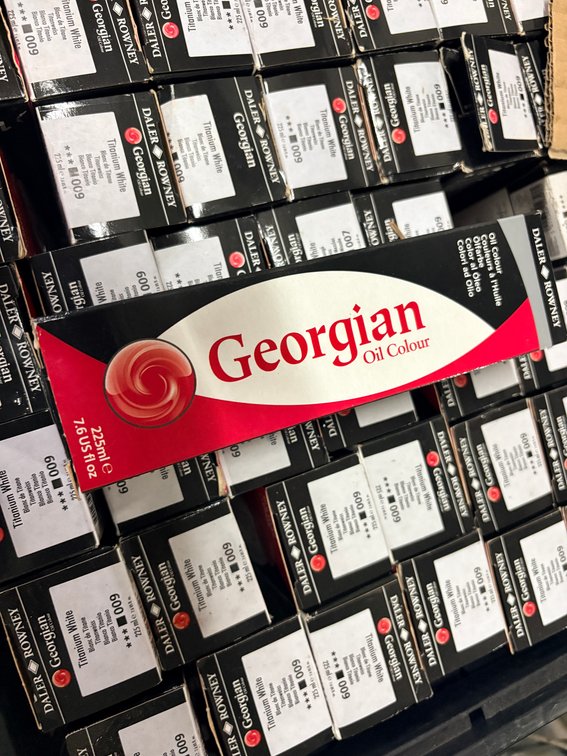 66 Boxed Daler-Rowney Georgian Titanium White Oil Colours – 225 ml