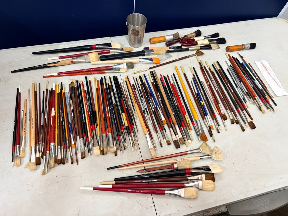 Extensive Artist Paintbrush Collection