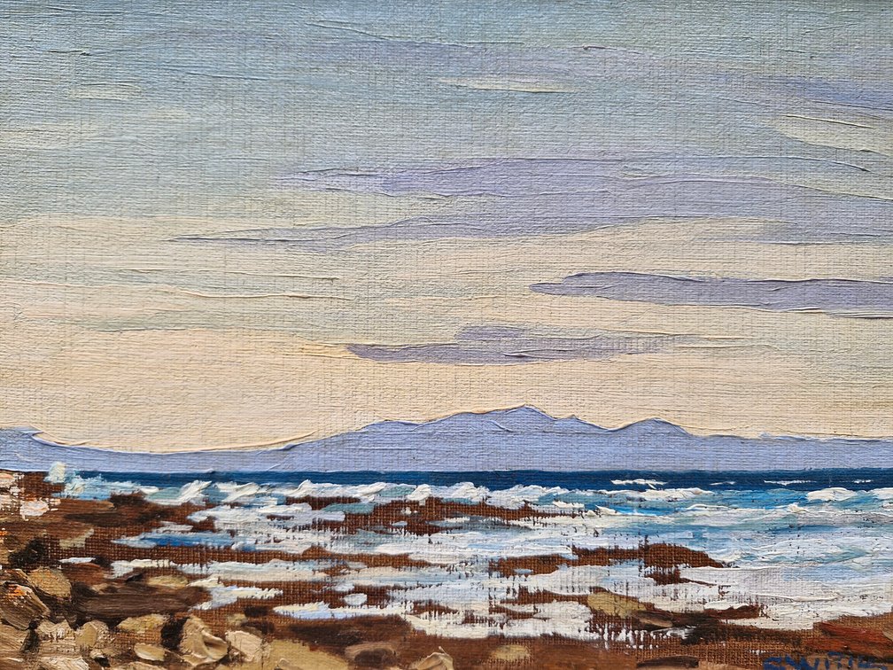 George William Pilkington - Seascape/Table Mountain