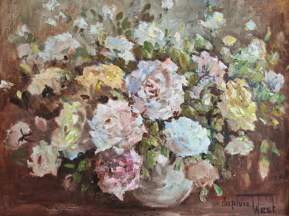 Daphne West - Roses in Vase