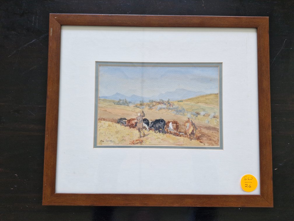 May Furniss - Cows ploughing