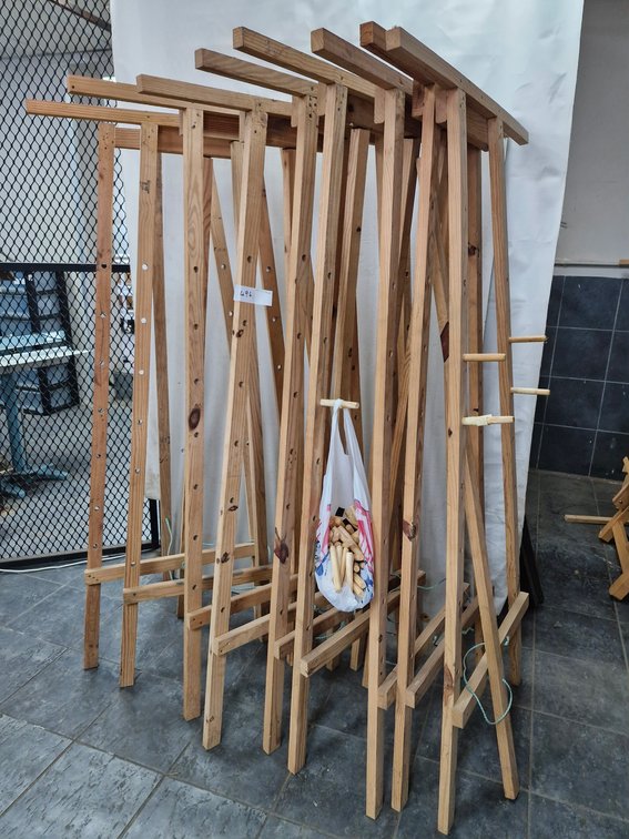 3 x  Tall Wooden Artist Easels – Approx. 170 cm High