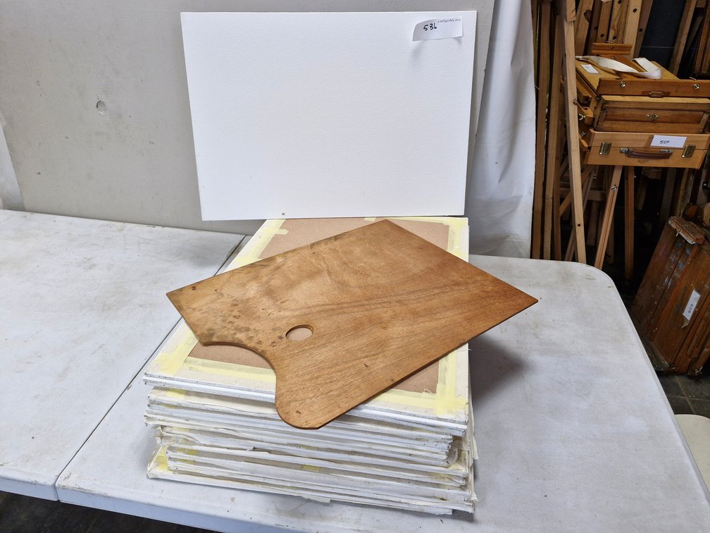 10 Assorted Artist Canvases / Panels – about 60 x 42 cm