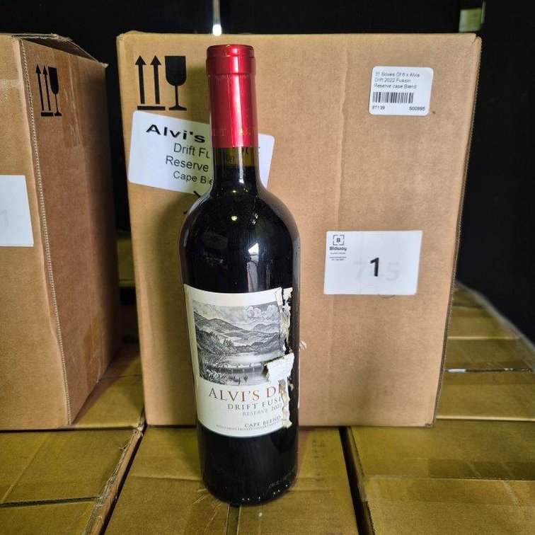 31 Boxes Of 6 x Alvis Drift 2022 Fusion Reserve cape Blend
