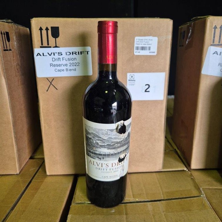 31 Boxes Of 6 x Alvis Drift 2022 Fusion Reserve cape Blend