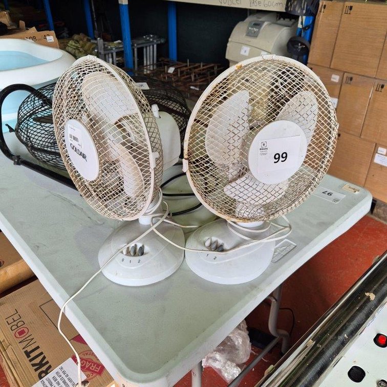 2 x Desk Fans - Untested