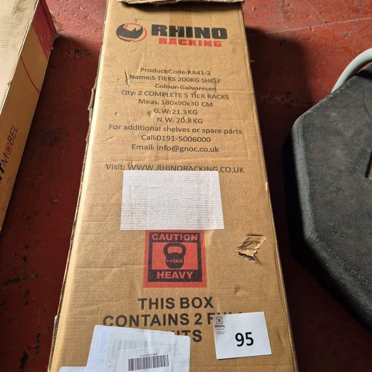 2 x 5 Tier Light Duty Shelves (200Kg) - Unchecked