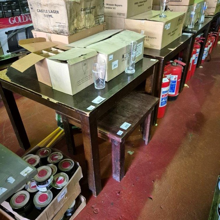 10 x Wooden 4 Seater Restaurant Tables
