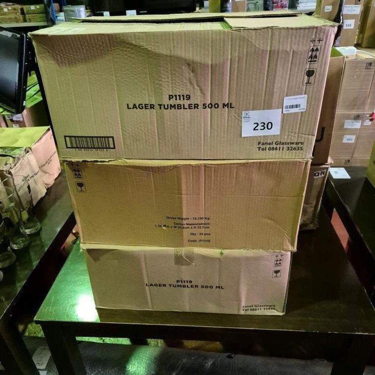 +- 72 x Draught Glasses