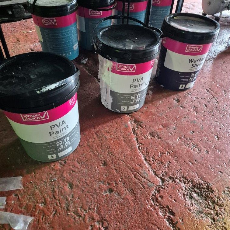 3 x 20L White PVA Paints - Unchecked