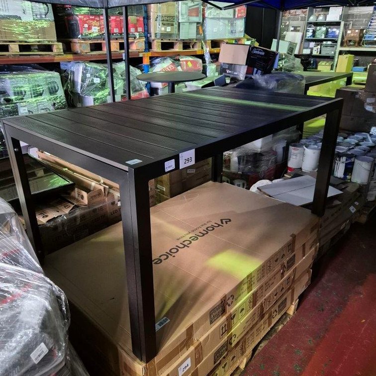 2 x 6 Seater Outdoor Patio Tables (1 x Assembles + 1 x Unassembled)