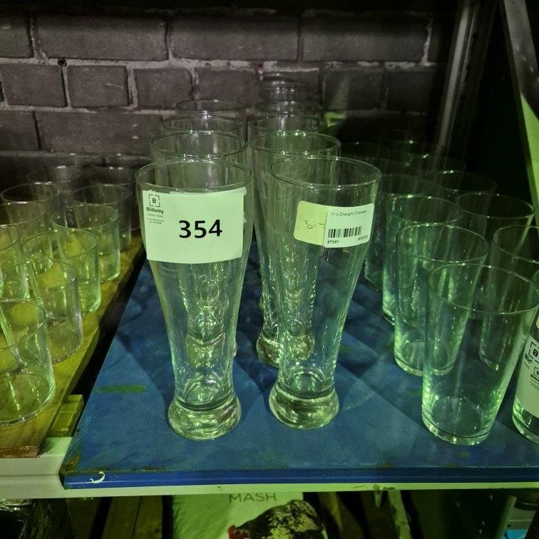 11 x Draught Glasses