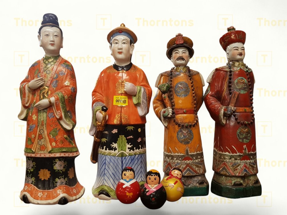 Oriental Ceramic Figures and Roly-Poly Dolls