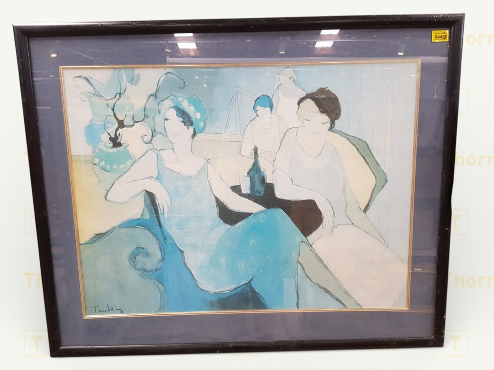 Framed Artwork Depicting Figurative Scene, Approx 1005mm x 15mm x 805mm