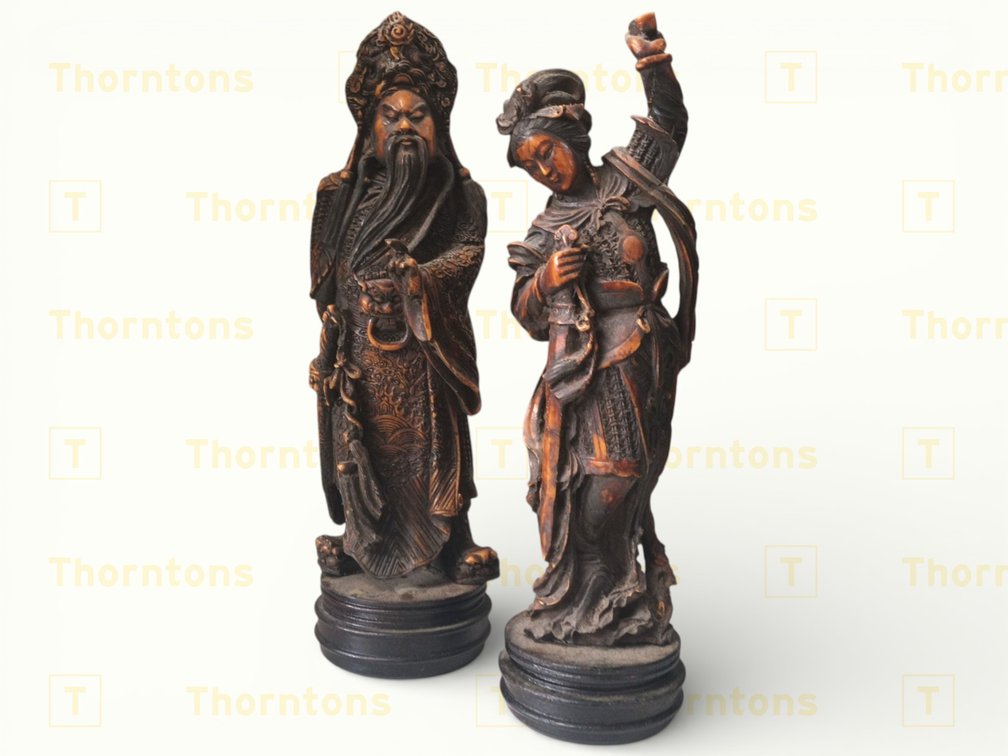Carved Wooden Oriental Figurines