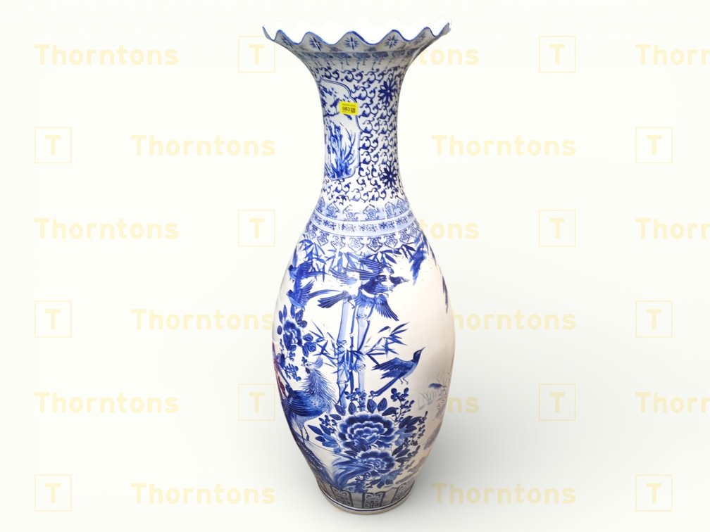 Huge Blue and White Ceramic Vase