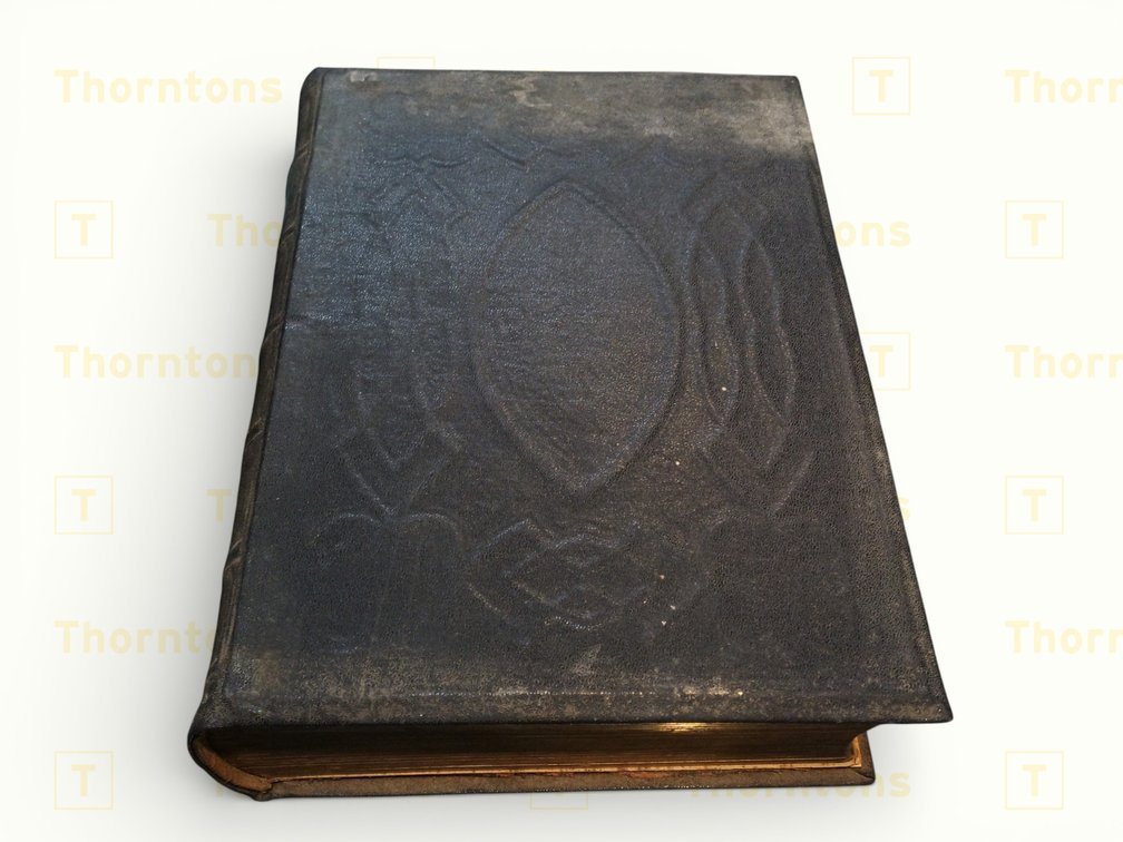1839 Holy Bible with Gilded Page Edges and Embossed Cover