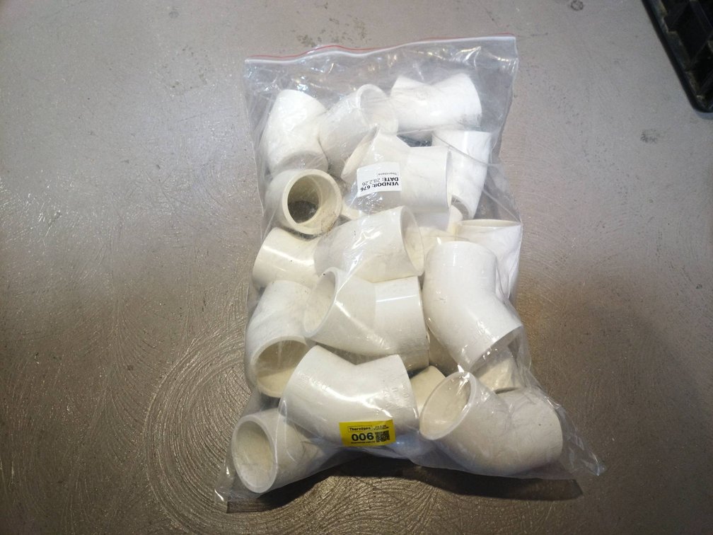 Bag of PVC Pipe Fittings