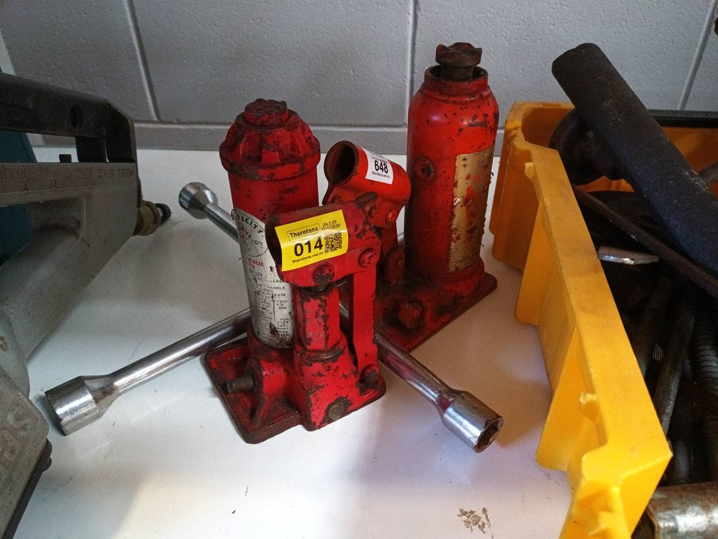 Red Bottle Jacks with Accessories