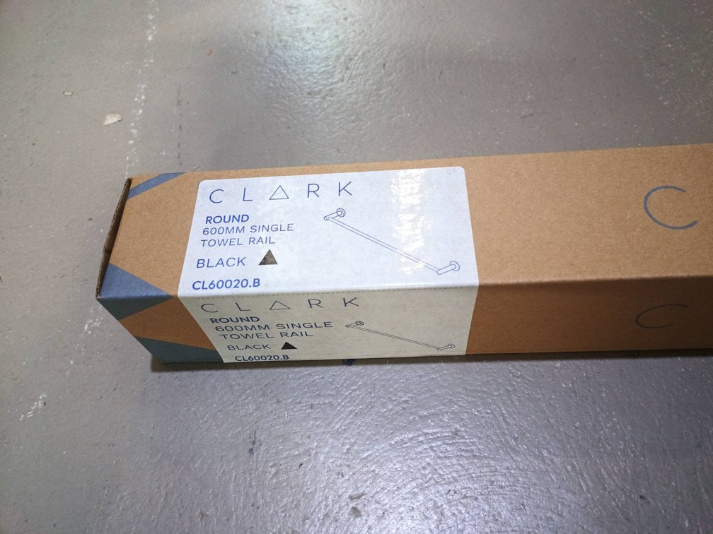 Clark Black Towel Rail