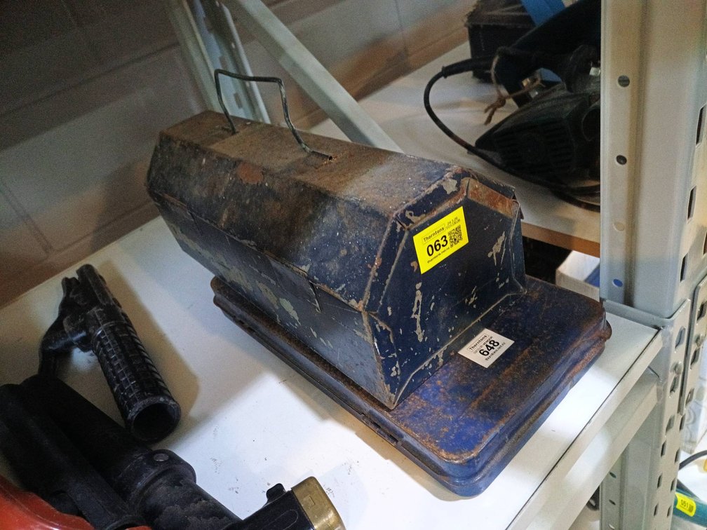Metal Toolbox with Tools and Drill Bits